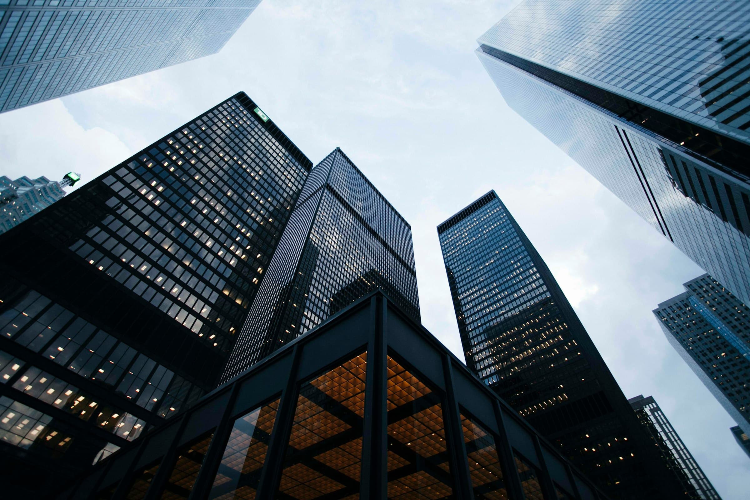 Late-stage city skyline — the atmosphere of a closing deal